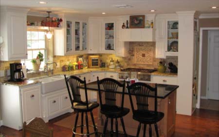 kitchen island with chairs